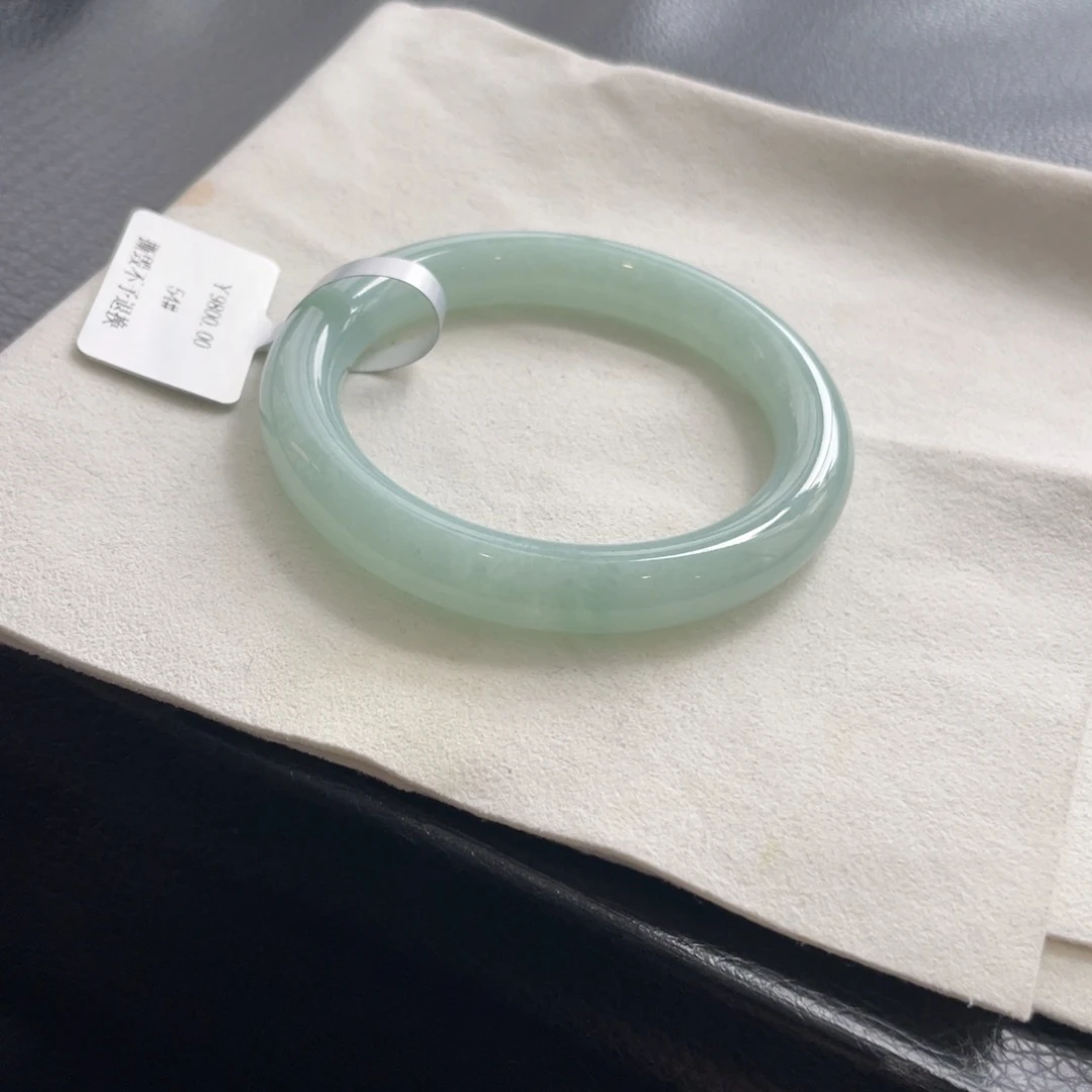 翡翠未镶嵌手镯54圆条