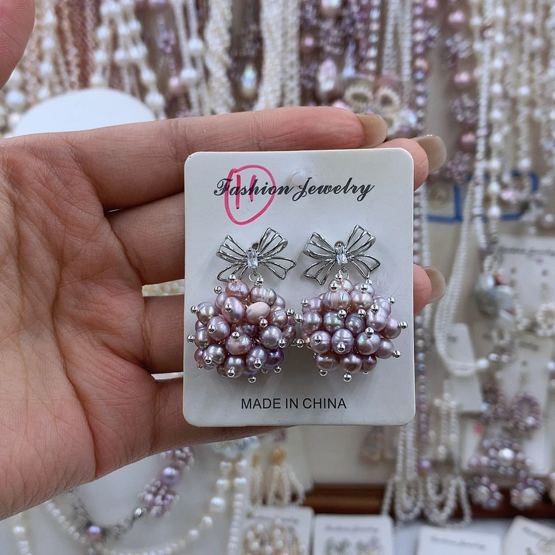 项链银S925镶嵌淡水珍珠