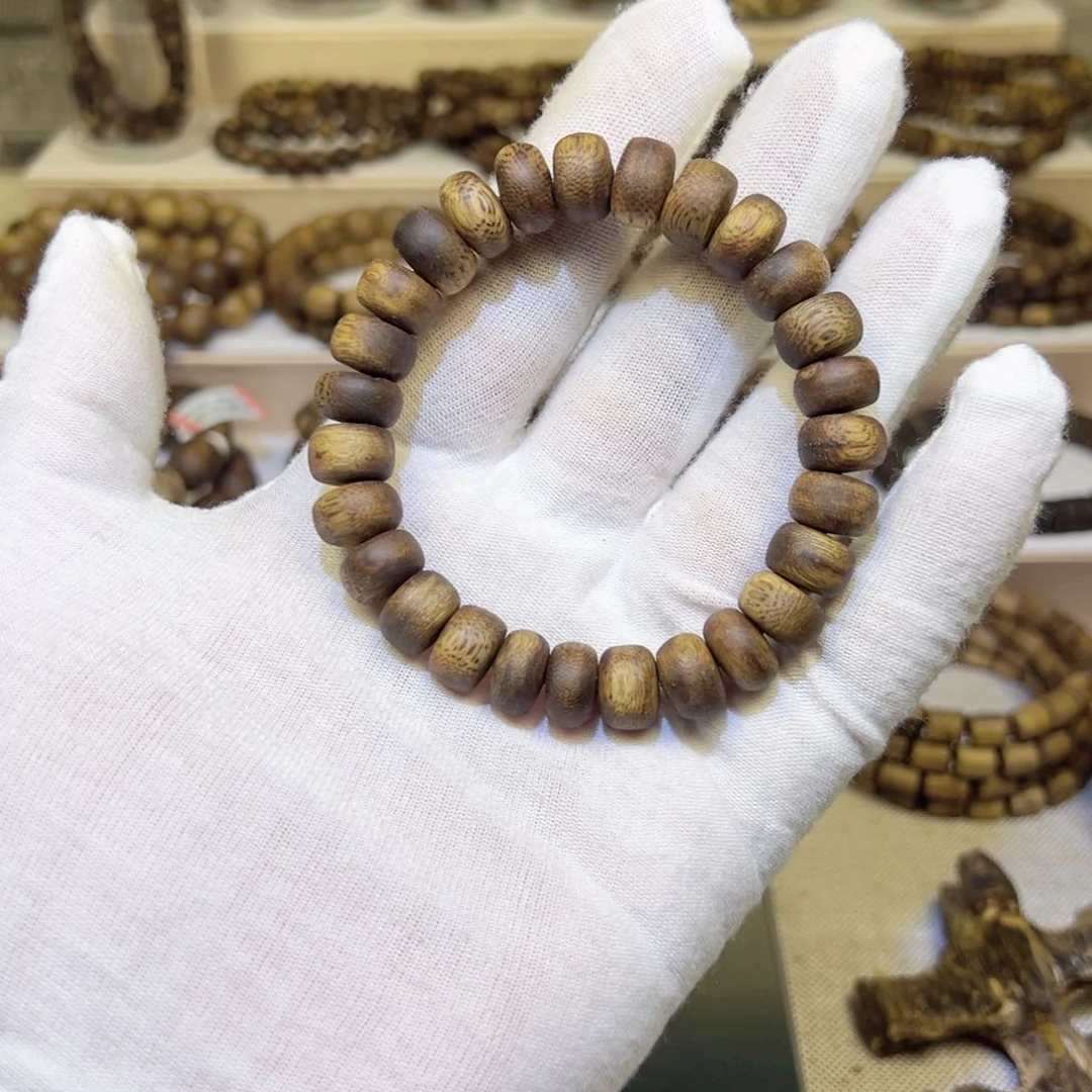 沉香沉香碎屑奇楠沉香11mm算盘珠多样性发一