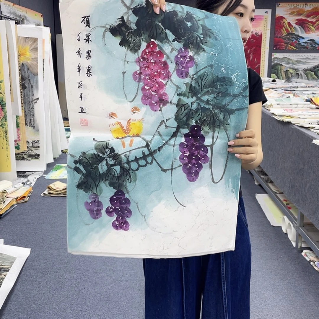 国画作品小姐姐放漏…