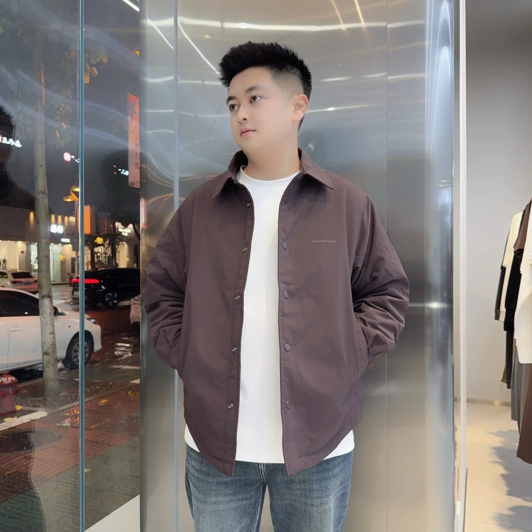 Asen 棉服秋冬翻领衬衫型夹克外套宽松型休闲百搭加厚上衣