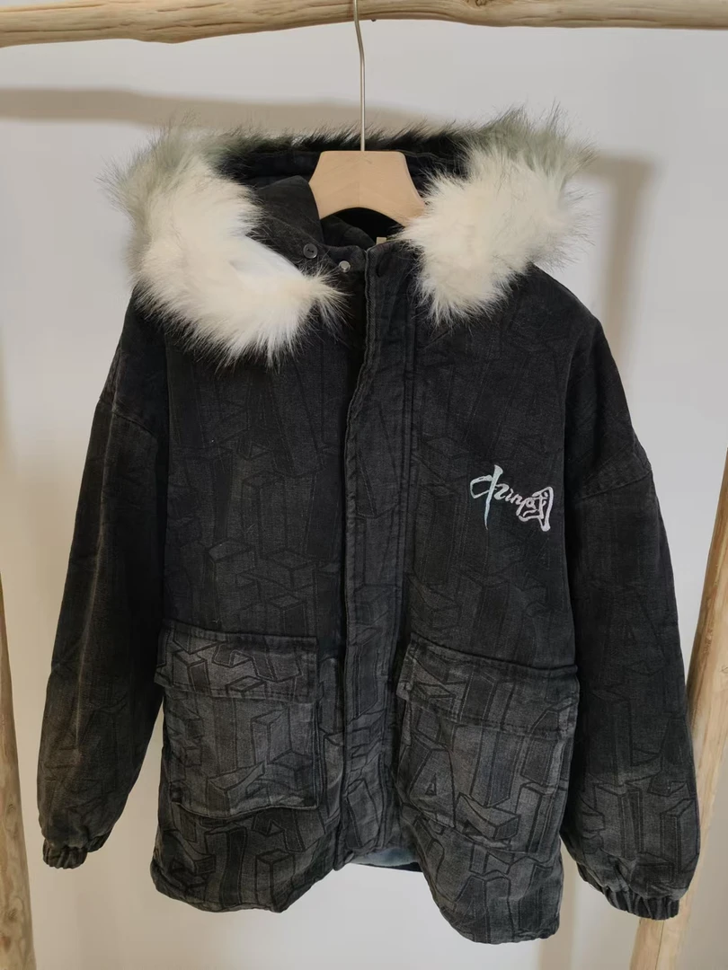 【冯漂亮甄选】B095时尚潮流休闲百搭男士个性棉衣