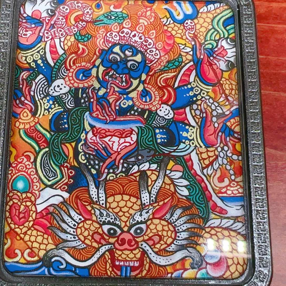 吊坠A***?热贡手绘六臂大黑天