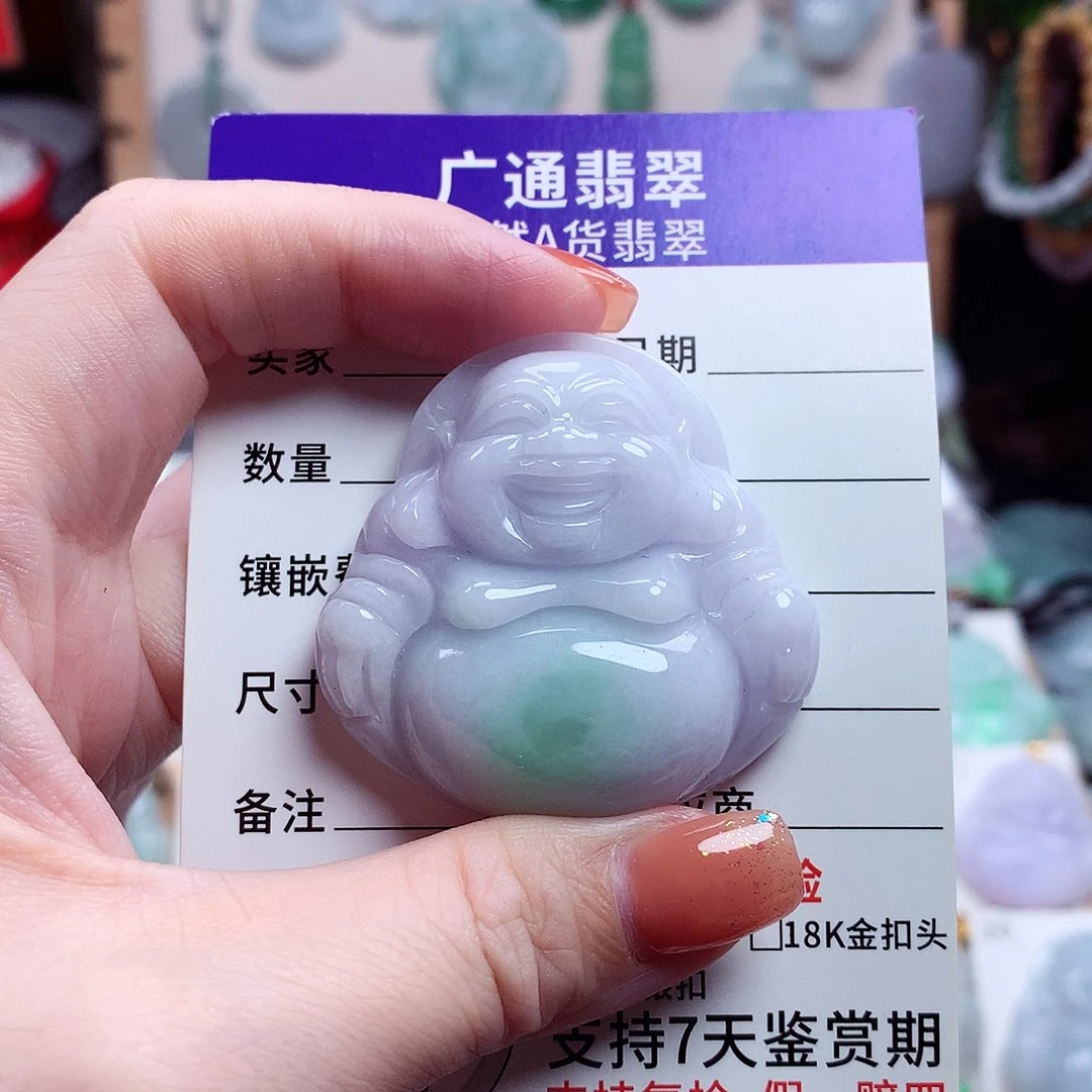 翡翠未镶嵌颈饰佛公21