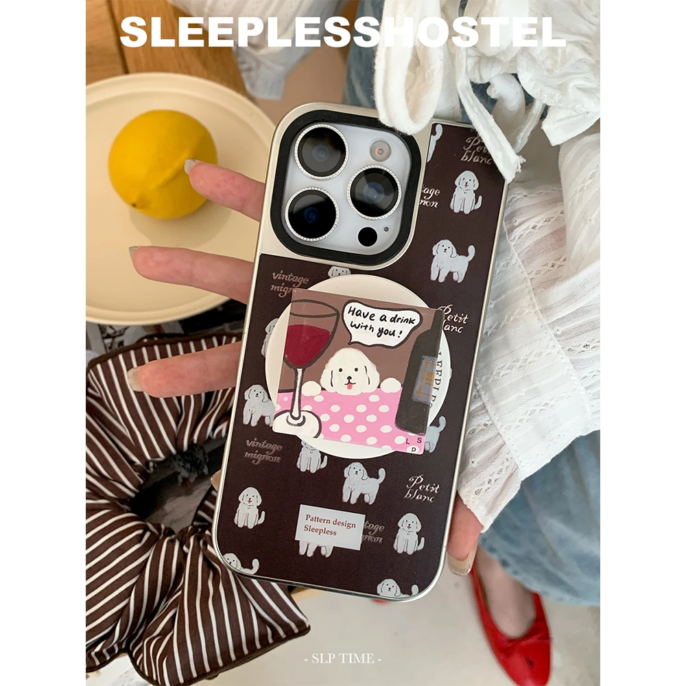 失眠招待所奶fufu帕皮小白艺术家联名款磁吸支架适用苹果17手机壳