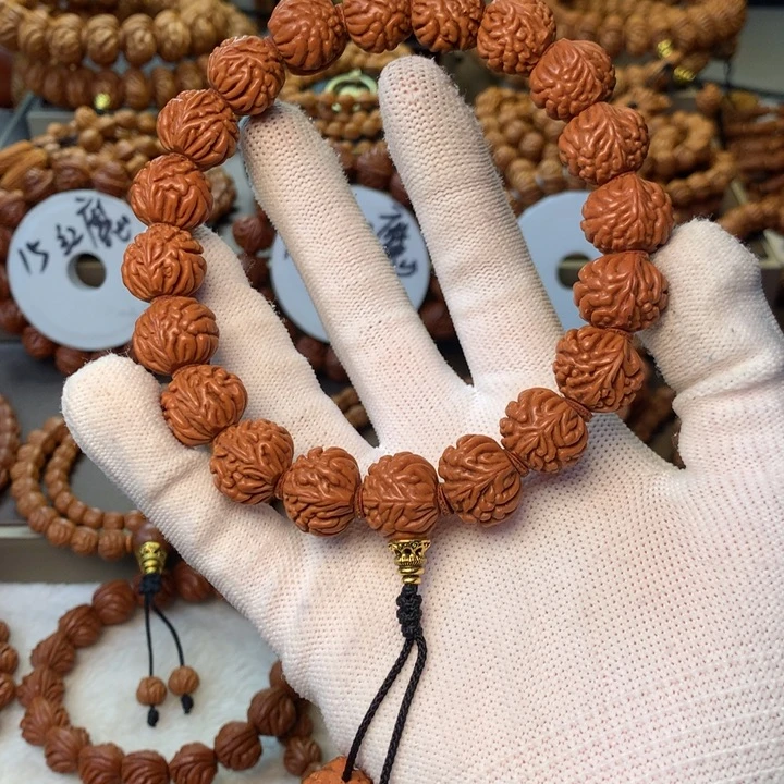 桃核手串秦岭龙纹