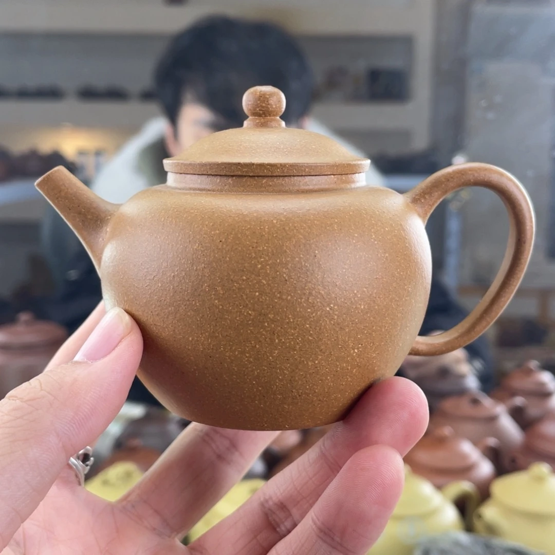 茶壶紫砂150cc金黄段茶壶