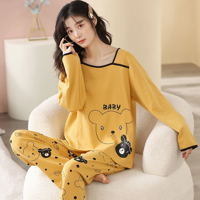 卡之恋睡衣女士纯棉长袖春秋季全棉2025年新款家居服睡衣女套装