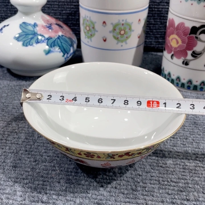 粉彩手绘龙纹碗一个