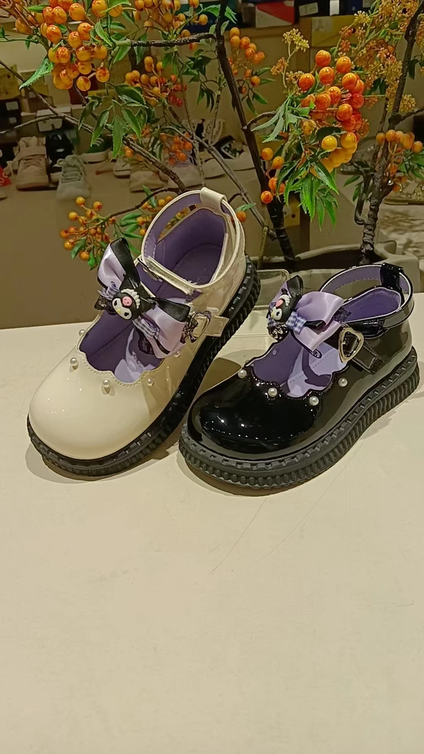 【新疆包邮26-30】7300秋季库洛米儿童皮鞋 小皮凉鞋节日厚底圆头