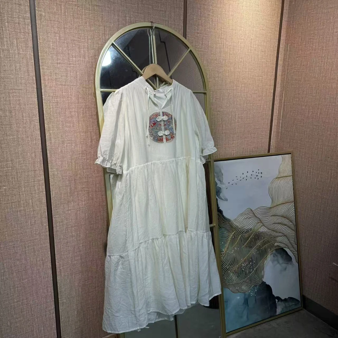 K609孕妇杏色旗袍裙M90-125L135XL145XXL155