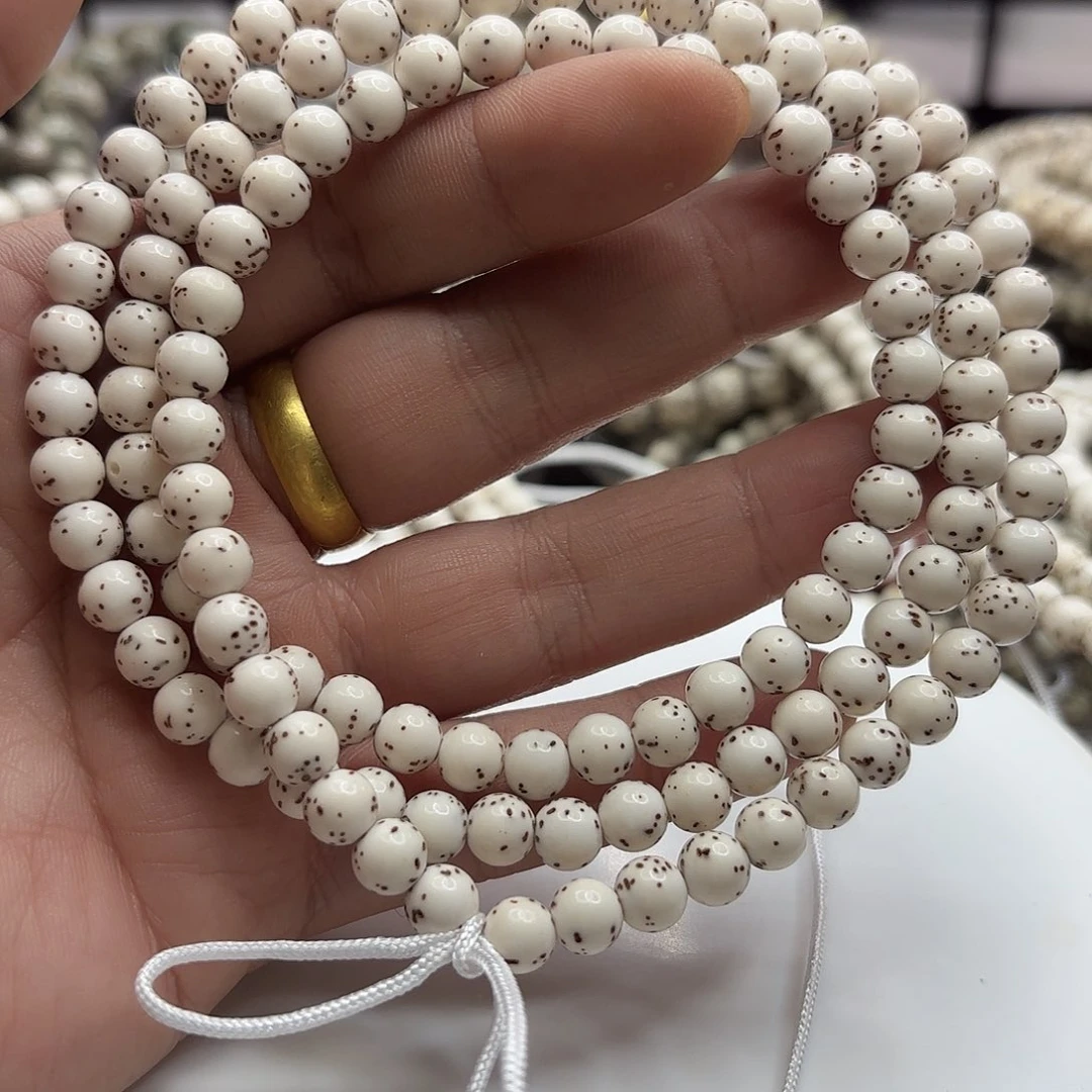手串星月菩提7龙蛋通体双留白