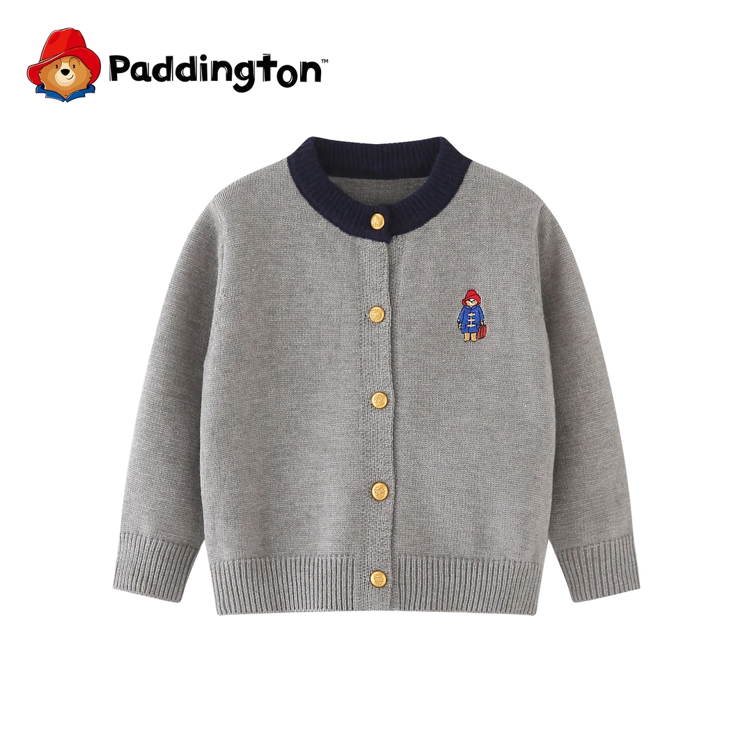 PADDINGTON/帕丁顿熊2025春秋新款儿童针织衫开衫外套童装上衣潮
