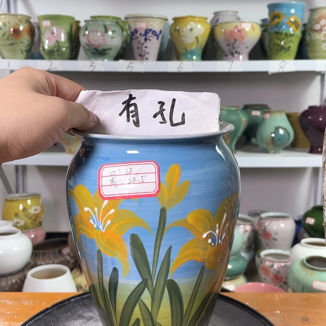 景德镇陶瓷花盆花器中秋国庆