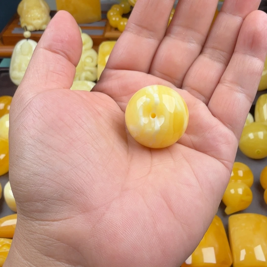 四***草琥珀颈饰未镶嵌纯天然琥珀蜜蜡