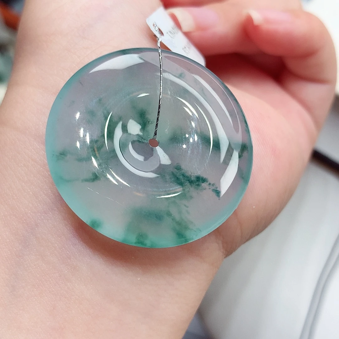 翡翠未镶嵌颈饰翡翠85，34.5/5.8