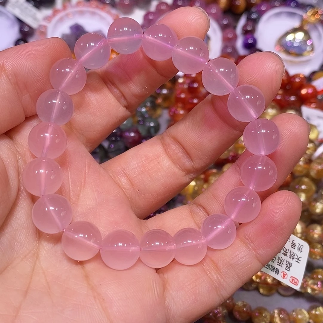 未镶嵌手链水晶粉水晶10
