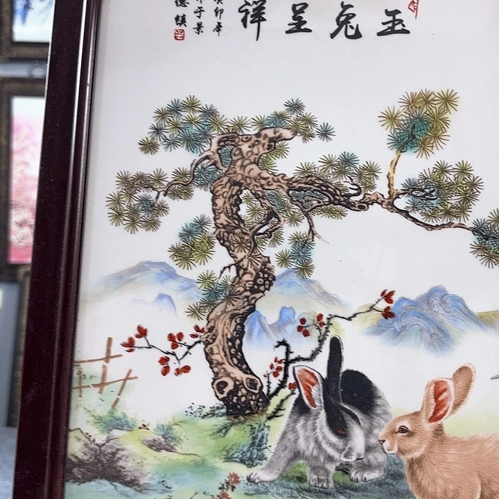 摆件景德镇瓷板画