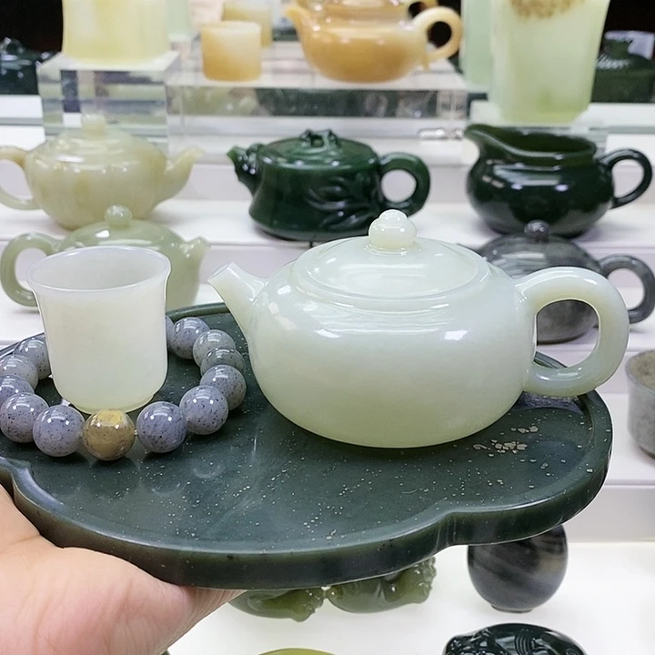 未镶嵌和田玉挂件本****.一壶一杯 手串