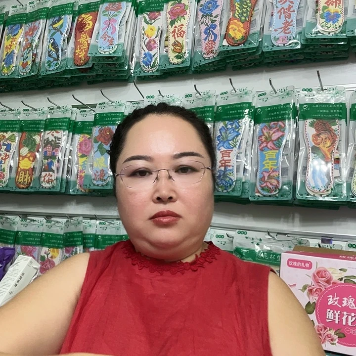 林***星十字绣小格光鞋垫38码两双