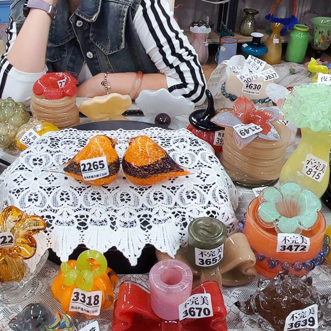 一对鸟2265 家悦琉璃工艺品