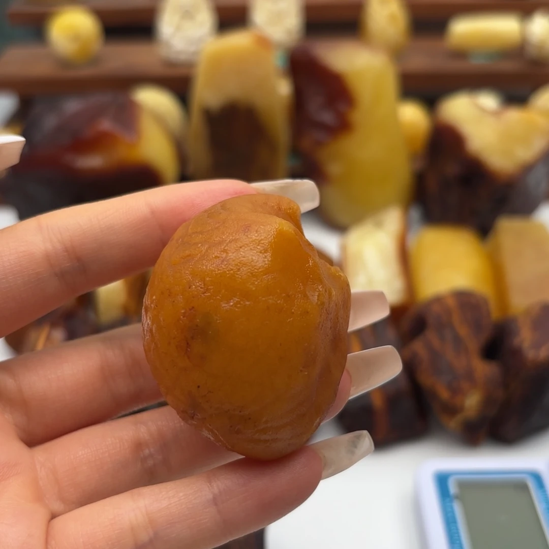 面***宽定制琥珀未镶嵌不退不换