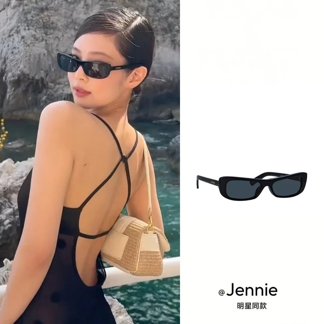 jennie同款窄框墨镜25新款潮酷个性小框墨镜女款防紫外线太阳眼镜
