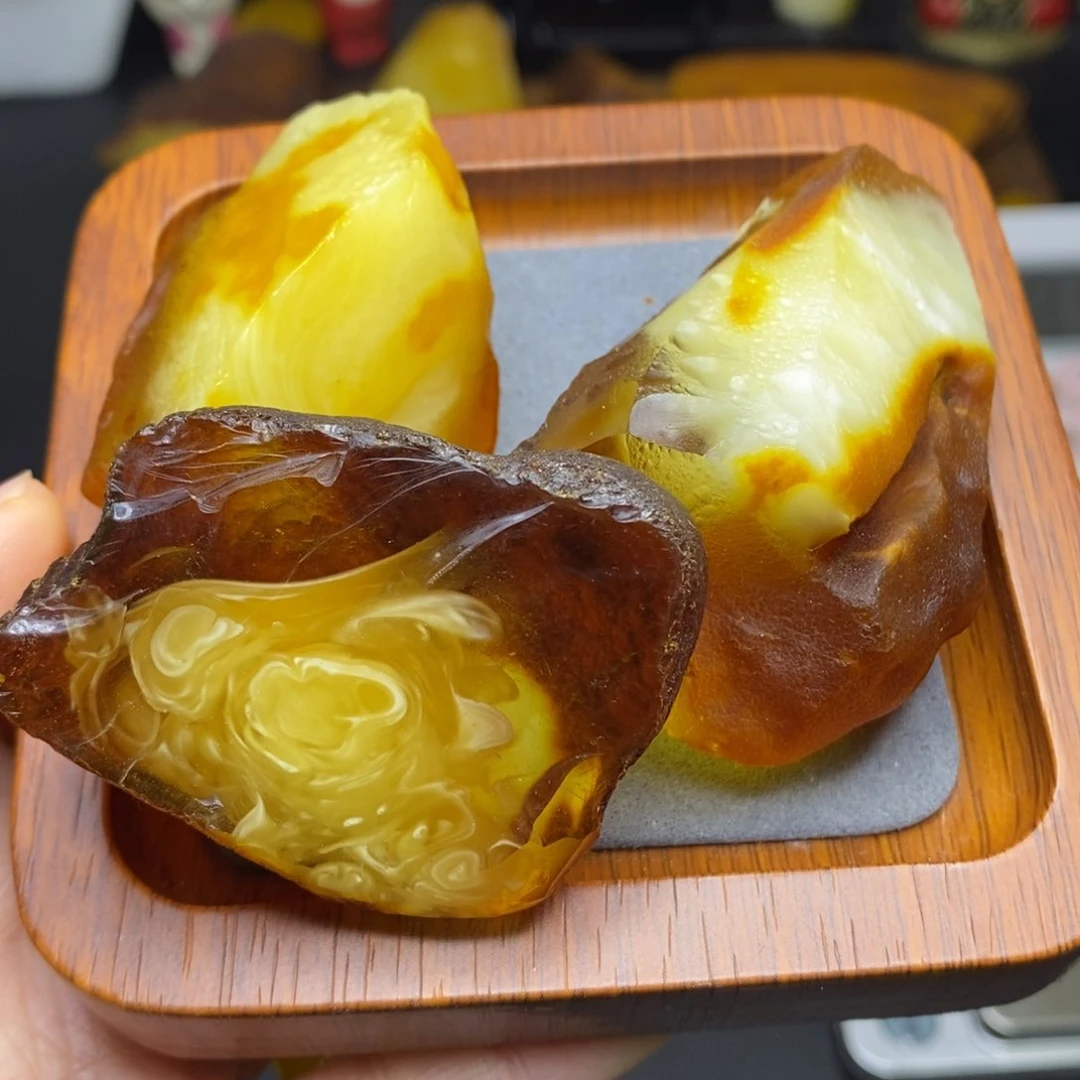 定制琥珀未镶嵌没**柴胖