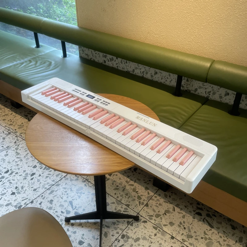 曼伦可折叠61键电子钢琴初学者家用幼师便携多功能迷你钢琴电子琴
