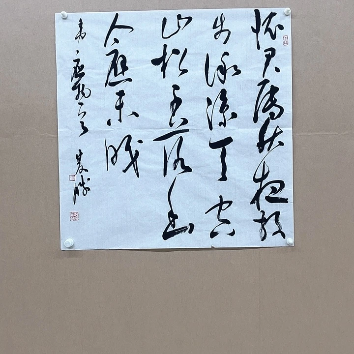 书法崔双胜68*68㎝甘肃****