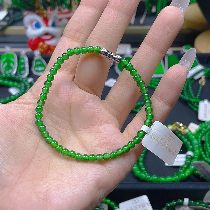 未镶嵌手链翡翠冰阳绿4