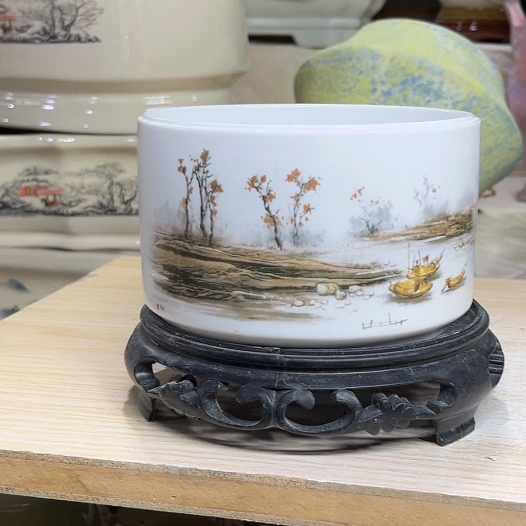 陶瓷绿植多肉微瑕花盆外口径：12*8打孔