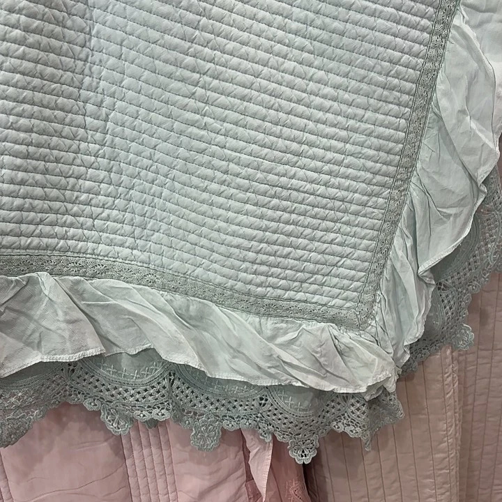 逆***白棉韩国酵素砂洗四件套赫本蓝色