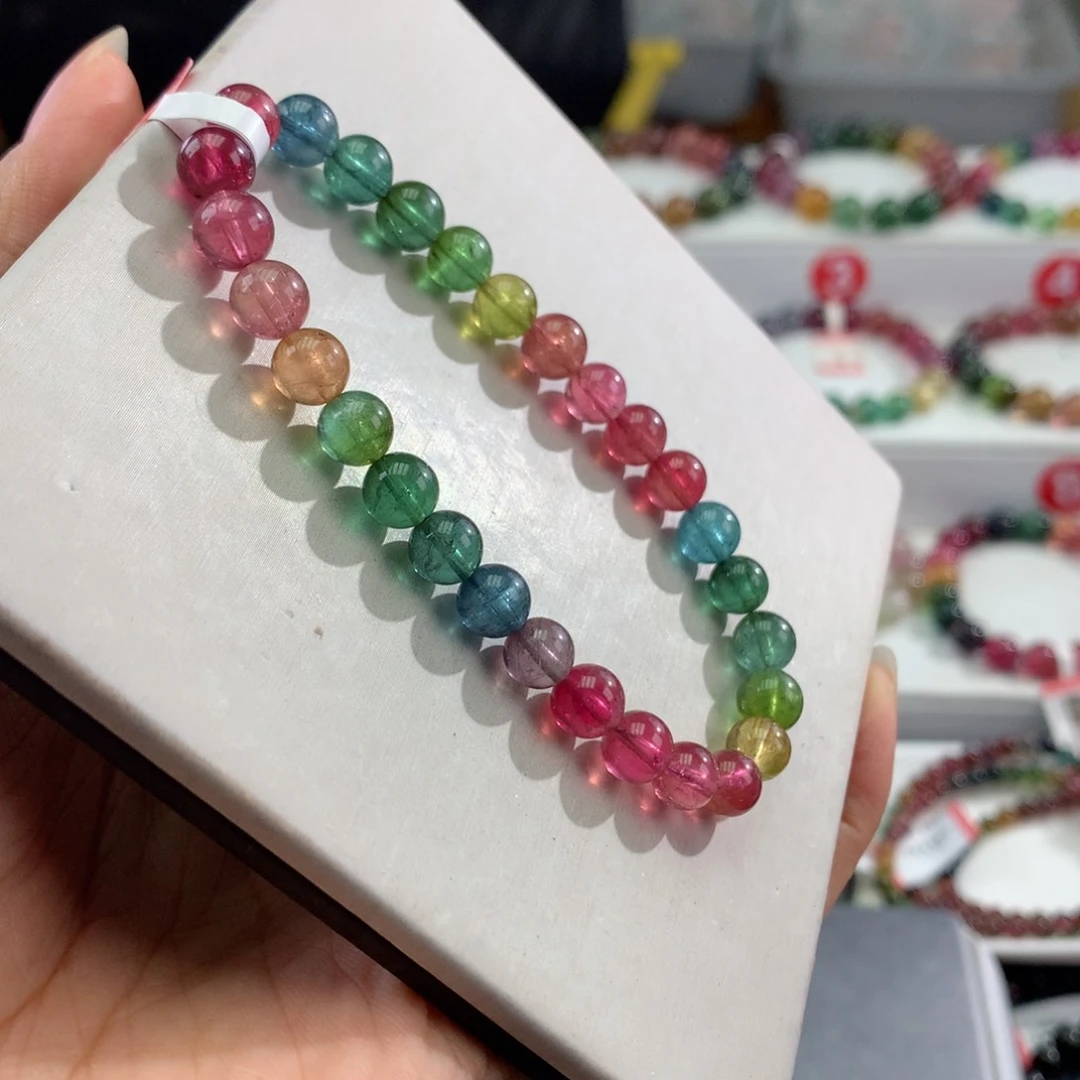 手链未镶嵌碧玺     6.8mm。