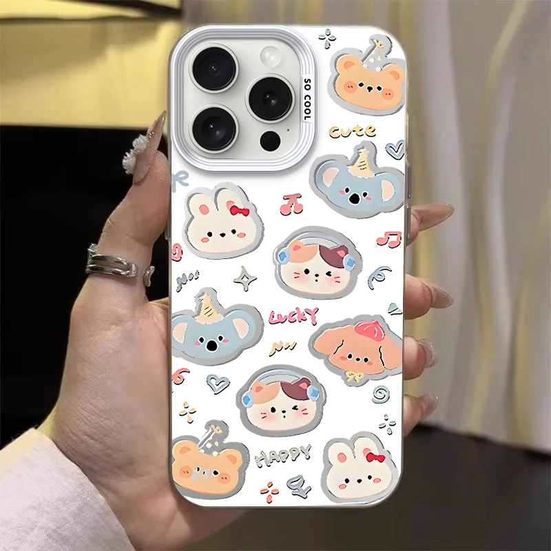 彩银壳满屏动物适用苹果16华为oppo小米15vivo荣耀oppo红米iphone