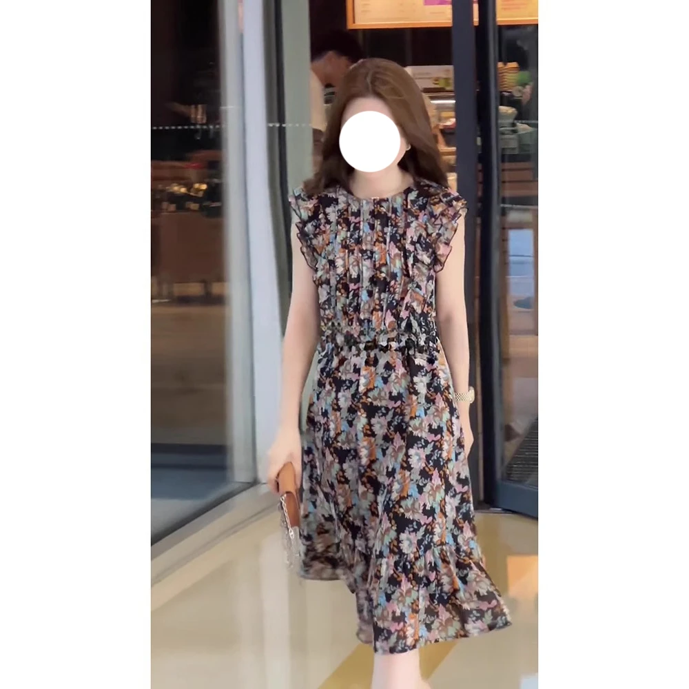 2025新款气质名媛高端女神范高级感独特超好看碎花连衣裙子女夏季