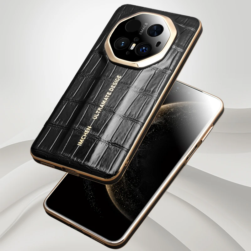 适用华为非凡大师mate70rs手机壳保时捷轻奢高档真皮时尚高端皮套