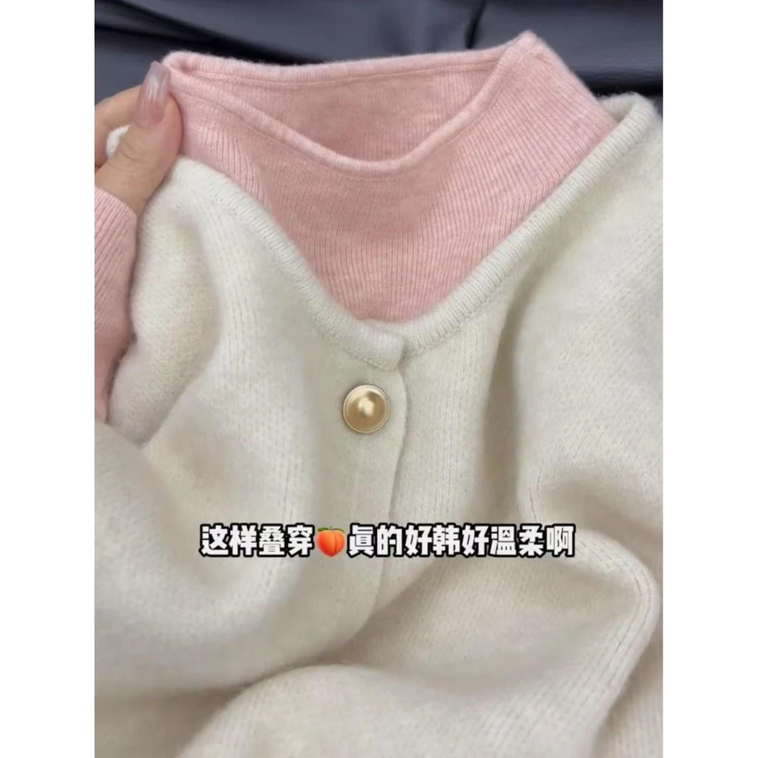 正品撤柜剪标羊毛衫半高领锁边针织衫毛衣秋冬新款内搭纯色打底衫