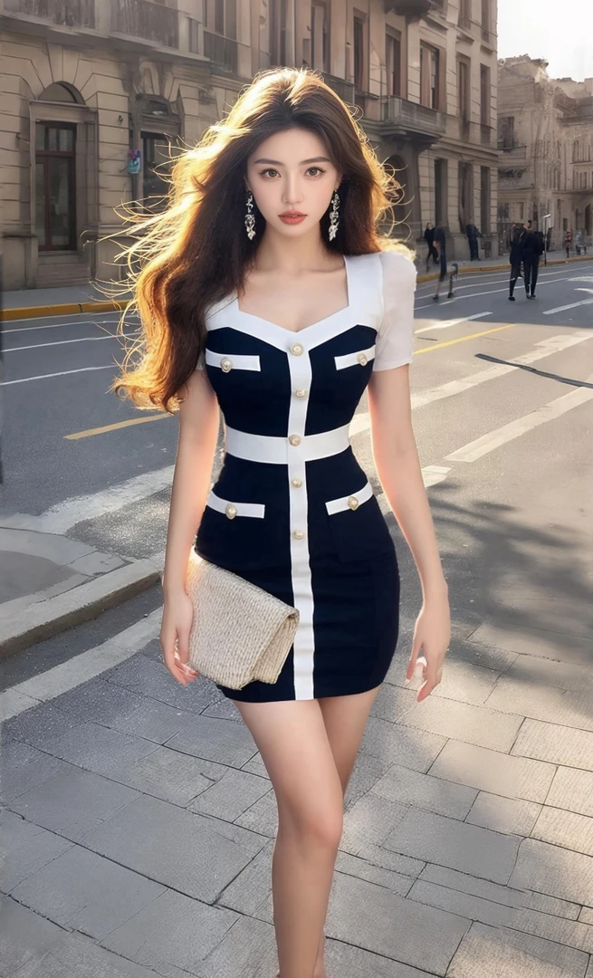 轻奢通勤风新款收腰包臀连衣裙女小众时尚气质显瘦高级感夏季穿搭