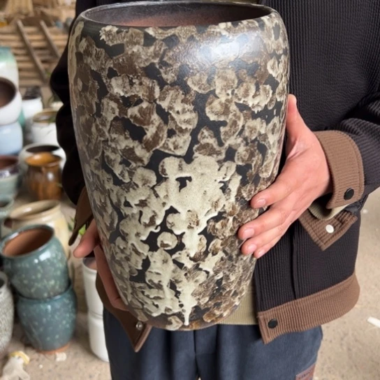 紫砂花盆高32口18—————