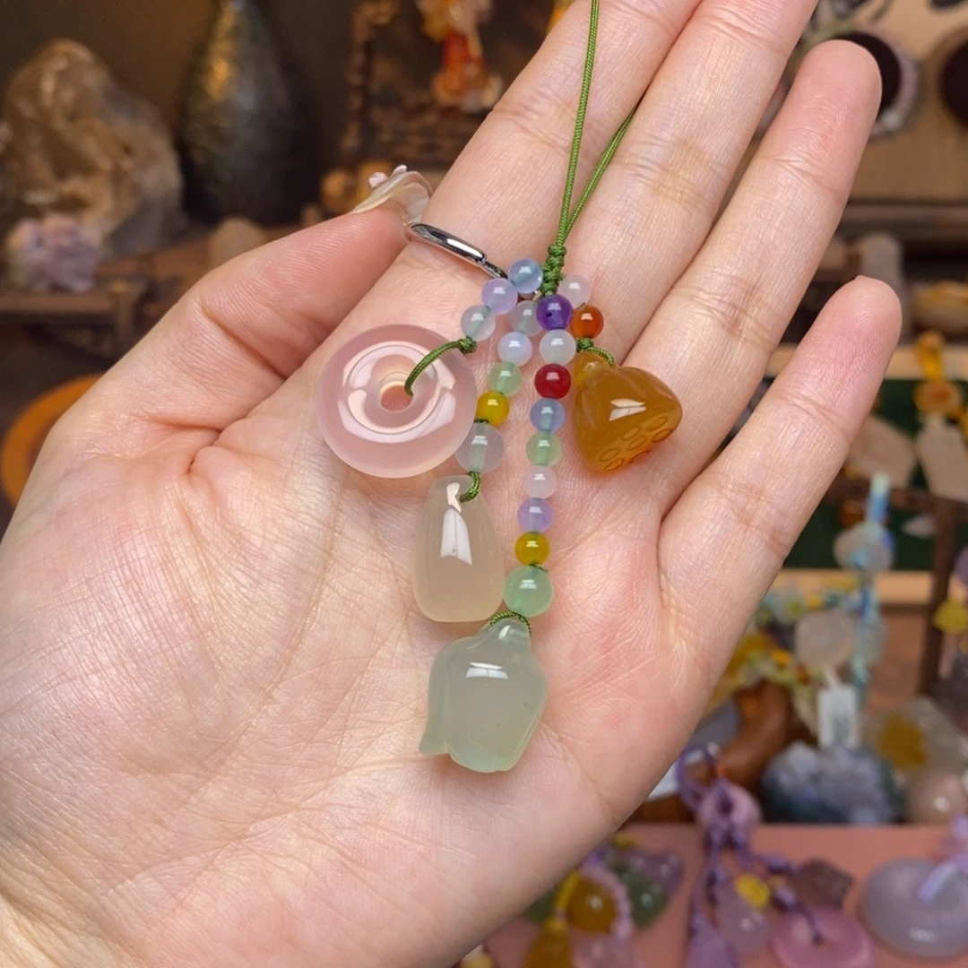 玛瑙/玉髓未镶嵌车挂