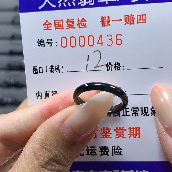 未镶嵌戒圈翡翠0436