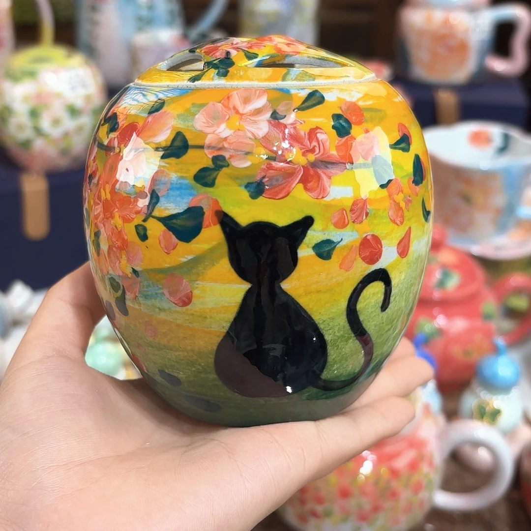 景德镇手绘高温釉下彩陶瓷茶具