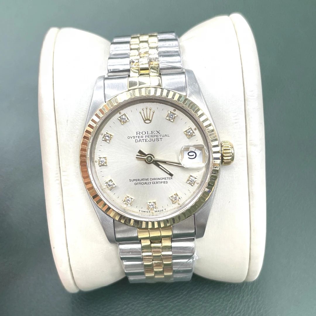 99新 Rolex/劳力士 奢侈品/日志68273银盘钻刻度31mm原钻单表