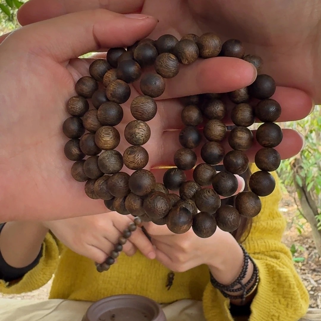 沉香手串绿奇楠单圈约1.0-10多样性发一条