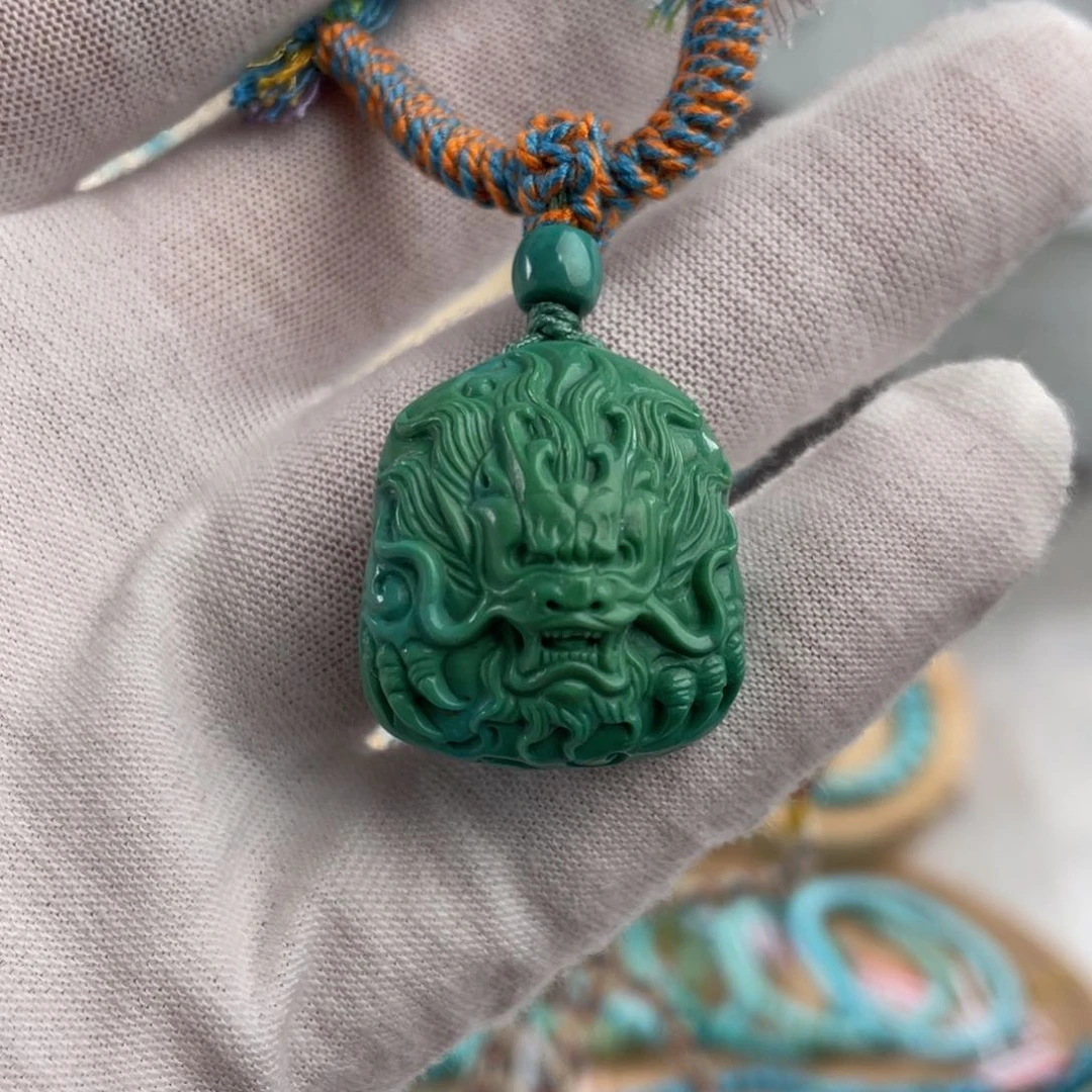 绿松石手链未镶嵌精品龙牌