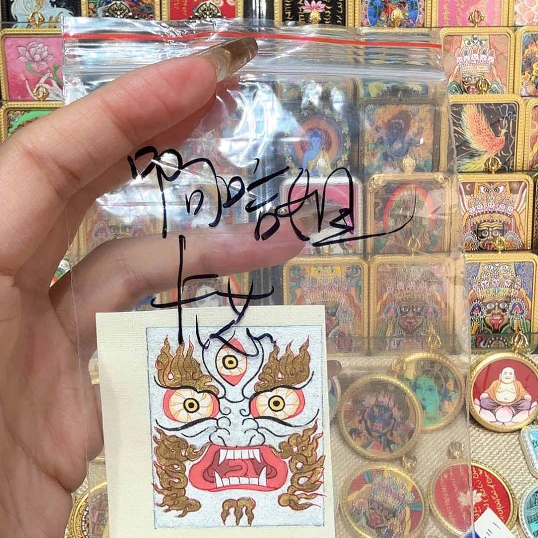 吊坠?*哈热贡纯手绘唐卡非遗文化