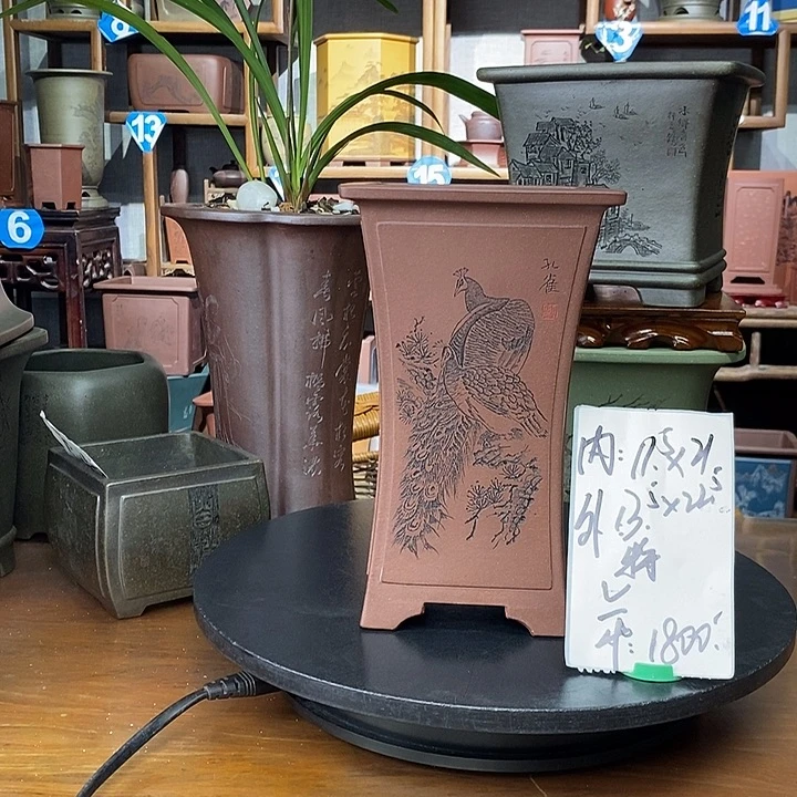 紫砂花盆全手工作品精工