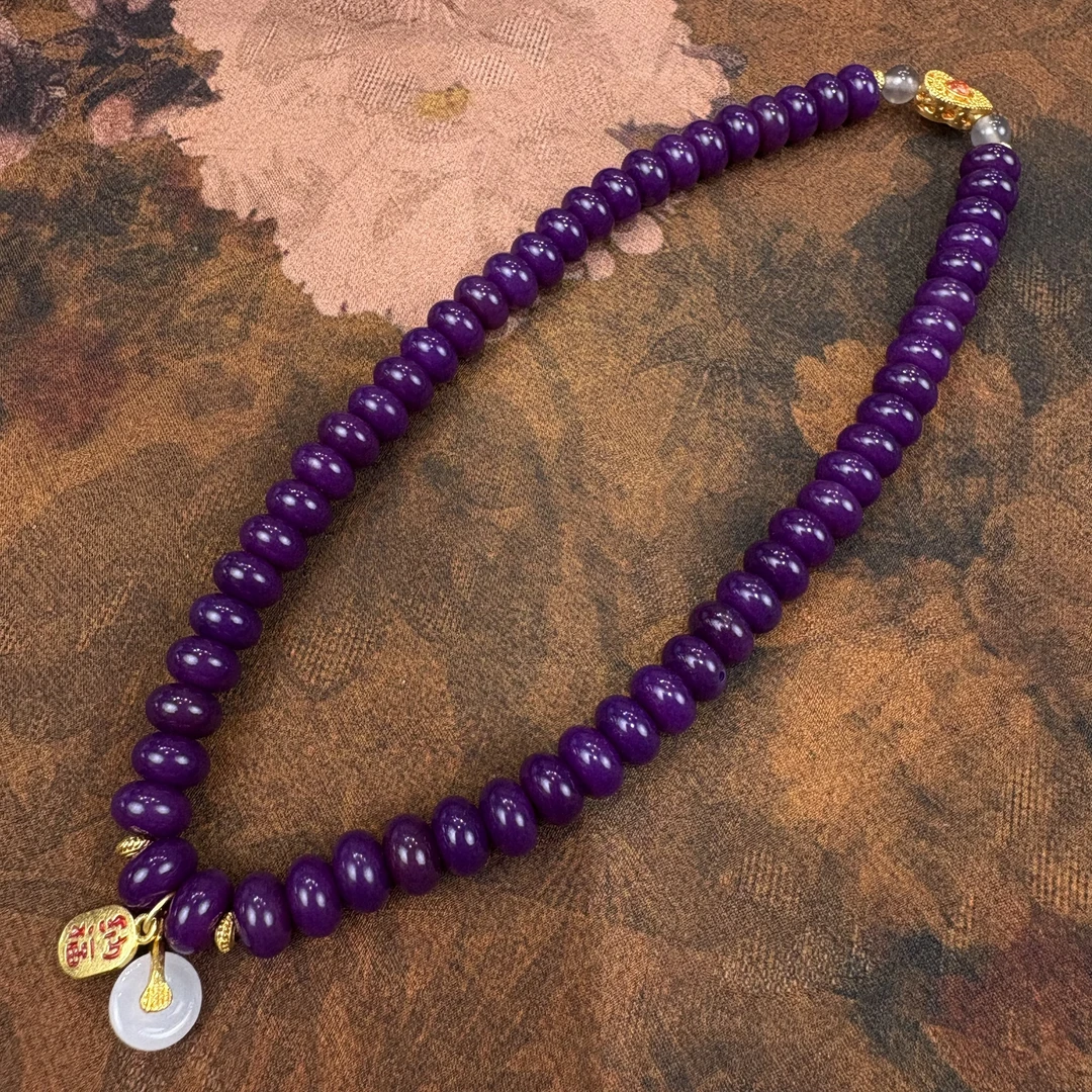 S1289 紫色算盘菩提9*6mm