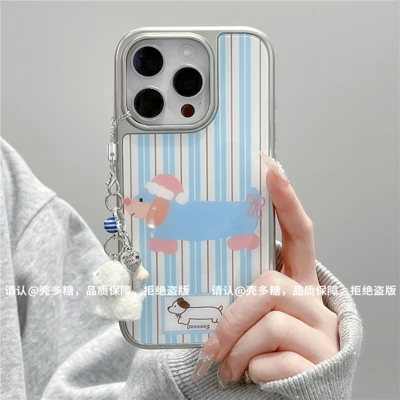 电镀大孔相框玻璃适用苹果iPhone17手机壳16promax潮15/14/13新款